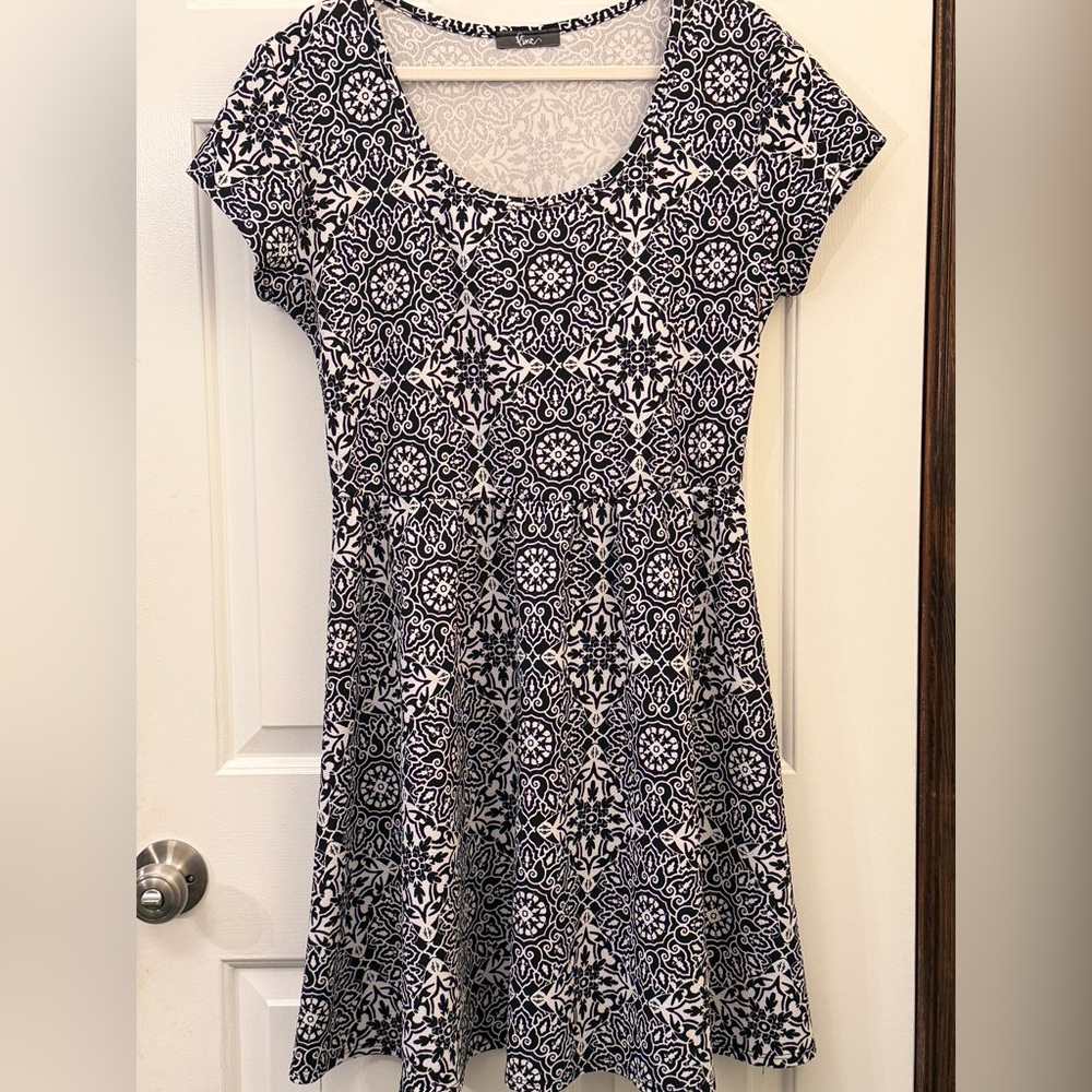 Black and White Patterned Dress